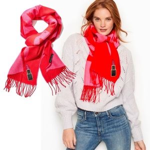 NWOT Victoria’s Secret Lipstick Red Pink Logo Scarf